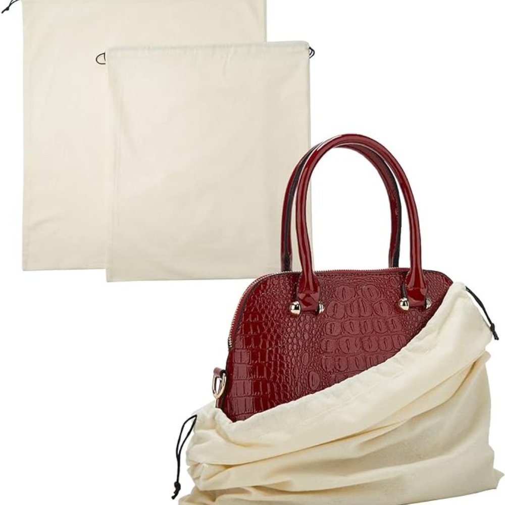 BRAND NEW Cream Cotton Dust Bags Set of Two (2) UNBRANDED